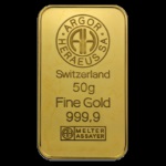 Investiční zlatý slitek Argor Heraeus 50 gramů